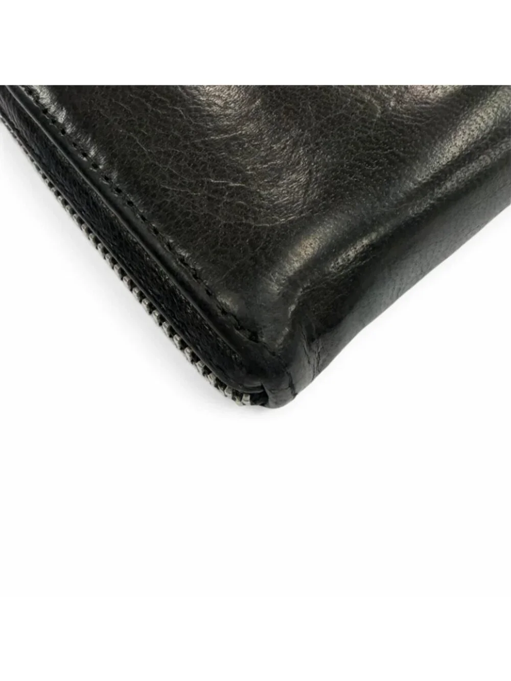 Chrome Hearts Rec-f Zip Leather Cross Patch Zip Around Wallet